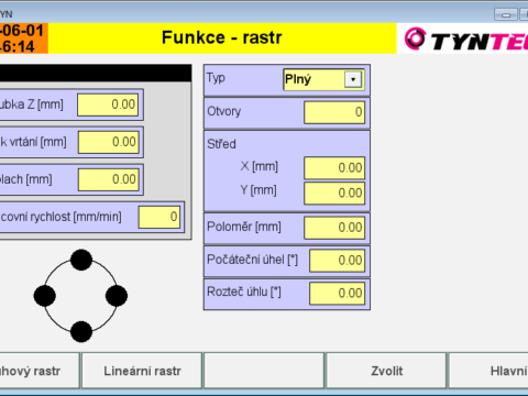 Vrtání v kruhovém rastru