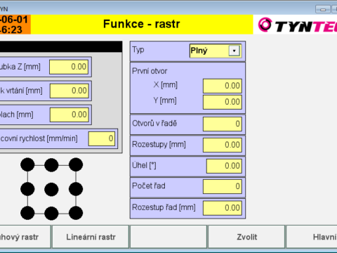 Vrtání v lineárním rastru